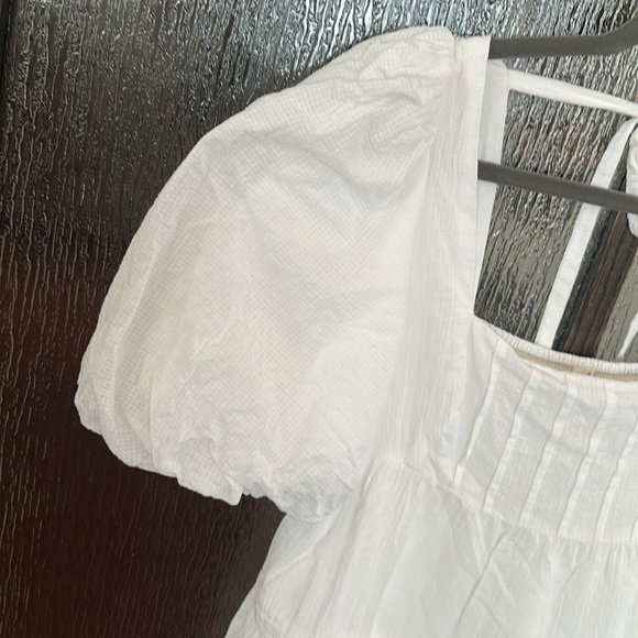 Anthropologie Square-Neck Puff-Sleeve Tiered Dress size Medium. - Picture 10 of 12